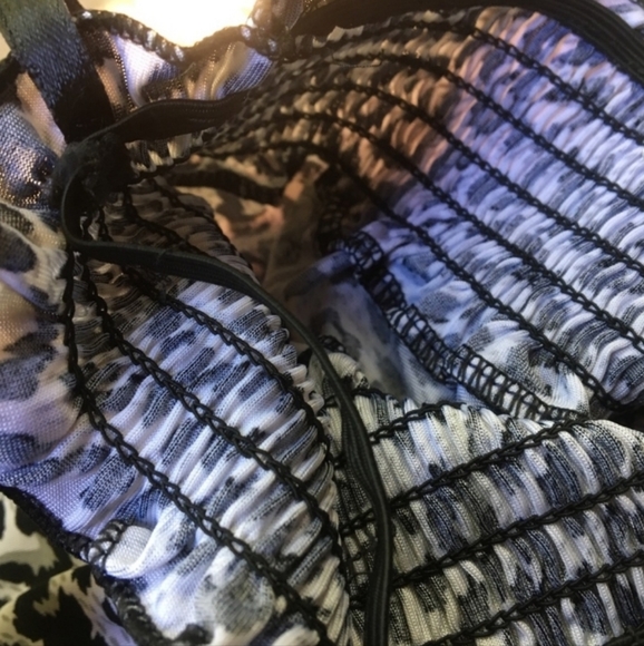 Womens Shui Si Qing strapless Leopard Print jumpsuit Size M/L w Pockets! - Picture 6 of 8